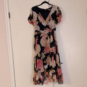 Karl Lagerfeld Paris Black Floral Dress